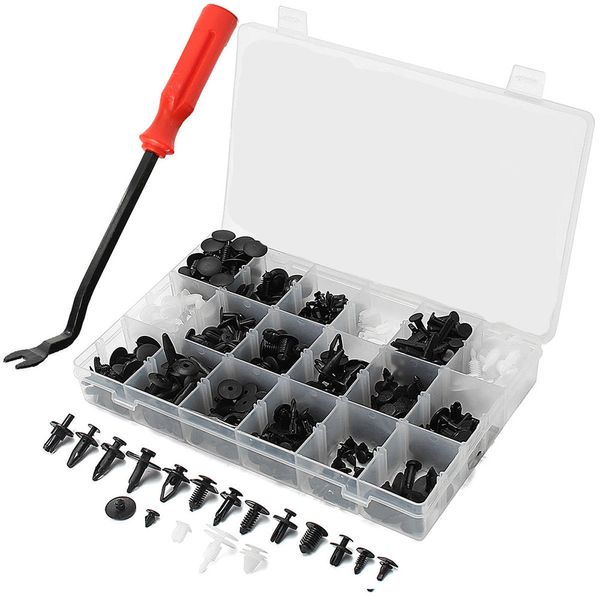 Nuovo 415 pz Plastica Auto Corpo Del Veicolo Push Pin Rivetti Elementi di Fissaggio Trim Clip di Riparazione auto Assortimento Kit Automobile Porta Pannello di Fissaggio