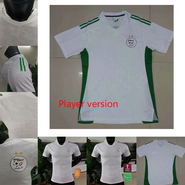 

player version maillot algerie 2020 2021 soccer jersey home away mahrez bounedjah feghouli bennacer atal 20 21 algeria maillot de foot, Black;yellow