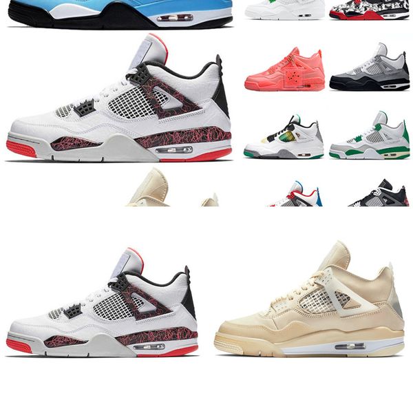 

basketball shoes mens 2020 jumpman travis scott pale citron sail 4 4s trainers athletic what the men fashion designer sneakers 36-47, White;red
