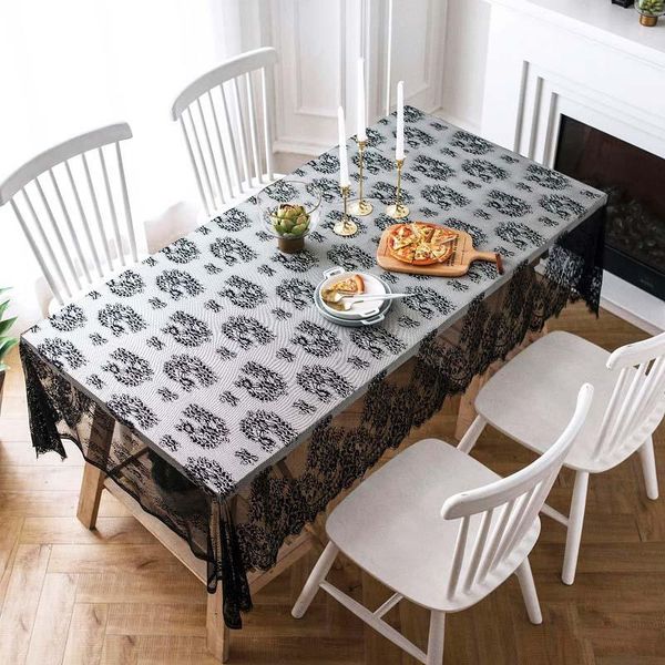 

1 шт прямоугольник белый кружевной скатерть обеденные столовые крышка ткань дома гостиничный текстиль для рождественских свадебных событий о