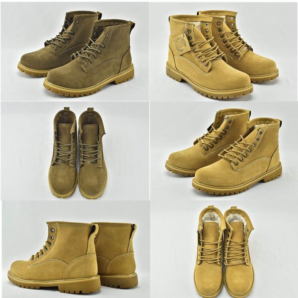 

warm yellow women men martin boots popular luxury christmas gift winter ankle short casual shoes classic 39-44 fashion, Black