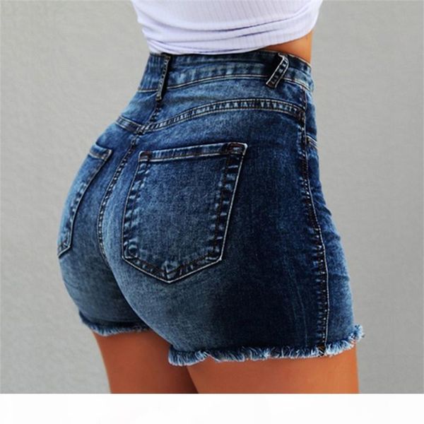 

high waist hip lift jeans shorts washing frilled skinny shorts pants summer denim shorts women clothes drop ship 220223, White;black