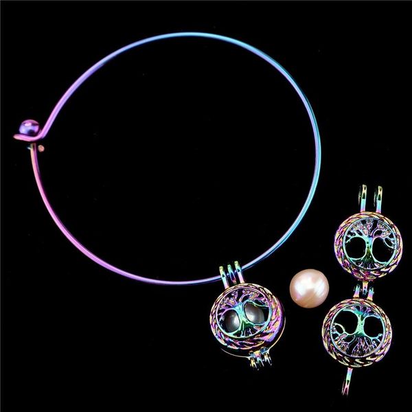 

радуга цвет браслет браслет выбрать жемчужную клетку, Silver