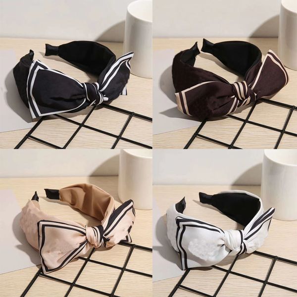 

europe america new fashion women hair accessories wide side c-letter hairhoop casual knotted hair hoop bowknot hairband, Silver