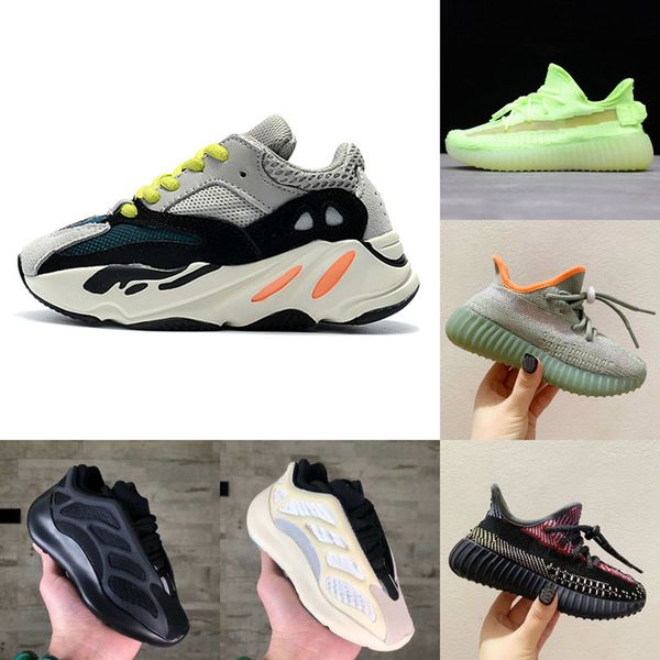 

new kids shoes reflective v2 running shoes baby girl boy trainer sneakers 700 v3 wave runner children athletic shoes grey black white