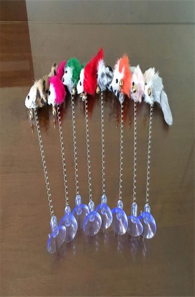 

2019 funny pet cat toys feather false mouse bottom sucker cat kitten playing toys pet seat scratch toy for cat supplies bbyfva
