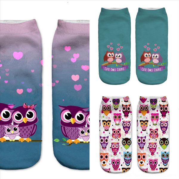 

5ler4 new women style couple league of legend sock socks creative dragon pattern owl trendy chinese animal print men casual high quality, Black