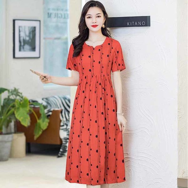 

2021 new women dresses summer o-neck floral print beach dress short sleeve a line dress wrap sundress robe 8fw4, Black;gray