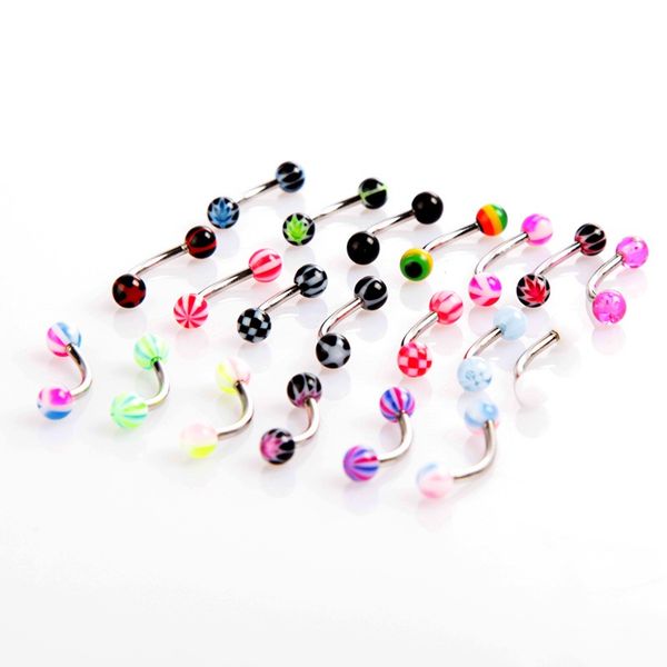 

20 pcs ball eyebrow rings h8816
