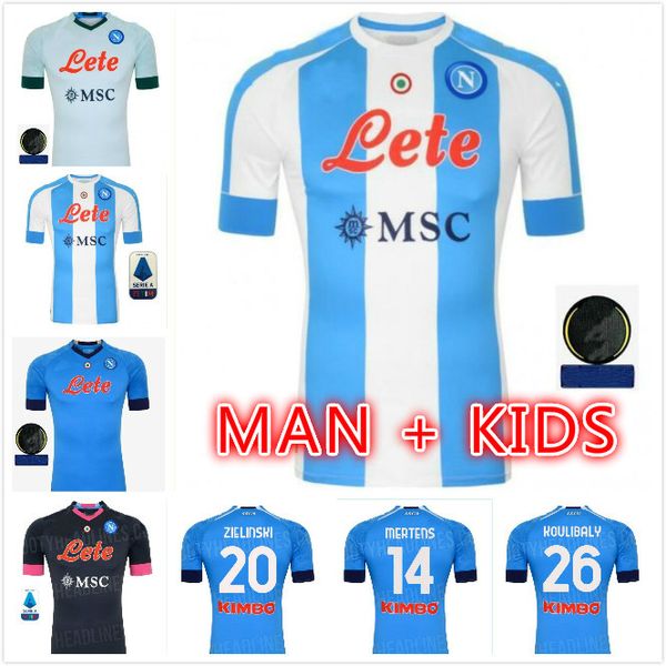 

2020 2021 ssc napoli soccer jersey insigne mertens milik callejon maradona zielinski пользовательских 20 21 неаполь взрослых детей домой в ф, Black;yellow