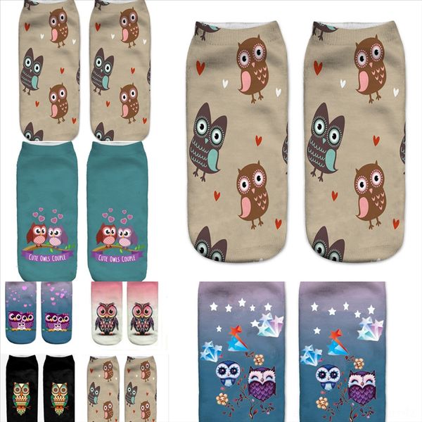 

fc7b4 owl for volleyball sock men women compression support leg high stretch below knee animal print socks socks black athletic