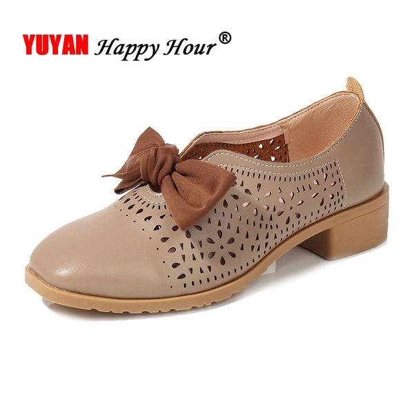 

sweet ladies high heels summer women shoes breathable holes butterfly knot women pumps woman square heels shoes tb005 #mx9n, Black