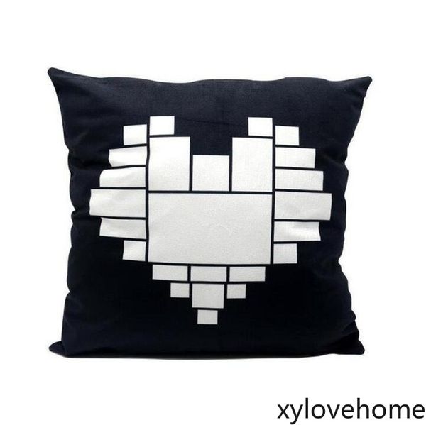 

40cm sublimation blank moon heart panel throw pillow case cushion cover for heat transfer printing sofa car couch diy home decor gift
