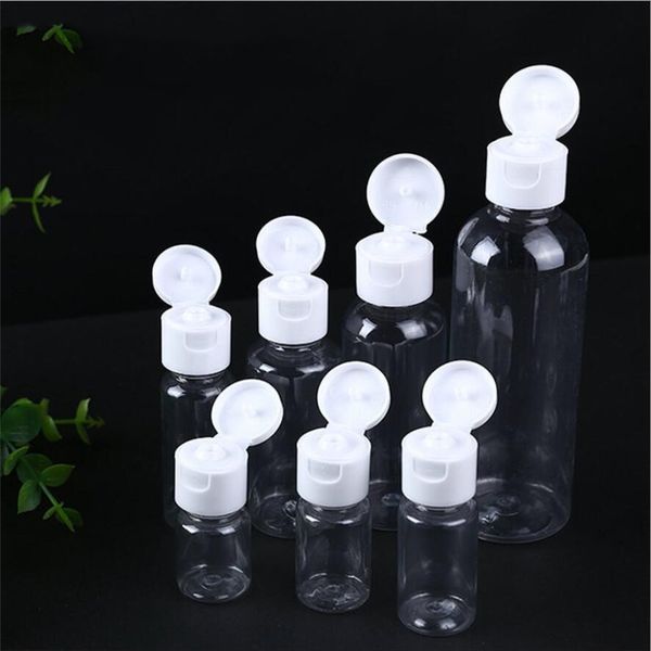 Leere Händedesinfektionsflasche, Reiseflaschen mit Klappverschluss, nachfüllbare Behälter für Kosmetikproben, Lotion, Duschgel, 5 ml, 10 ml, 20 ml, 30 ml, 50 ml