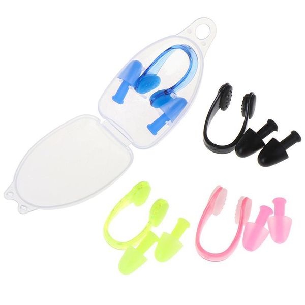 

soft sile swimming nose clips + 2 ear plugs earplugs set pool accessories water sports swimmi jlludd