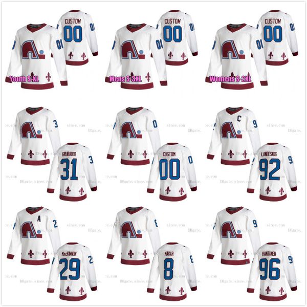 

женский натан маккиннон колорадо эвеланш 2021 reverse ретро джерси кейл макар rantanen ландескуг girard назем саад кадри toews, Black;red