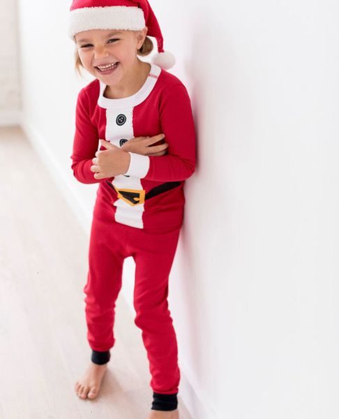 

cotton new sle home children's set pajamas red christmas cloth, Blue;red