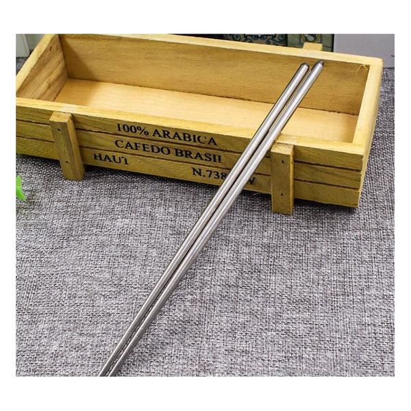

500 pairs\pack stainless steel chopsticks anti-skip thread style dura wmtllr five2010