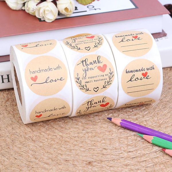 

gift wrap 500pcs paper label stickers thank you sticker scrapbooking for wedding card business packaging stationery
