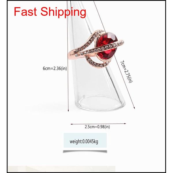 

new fashion popular mini acrylic jewelry finger ring holder 3 colors triangle cone jewel qylbsh bdehome, Silver