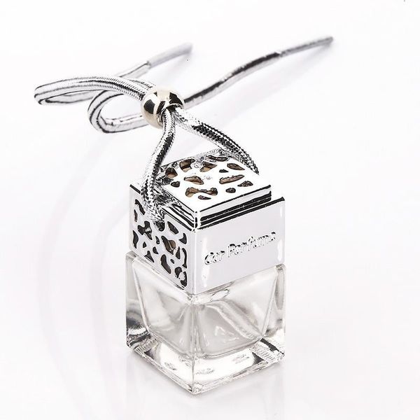 

hanging air ornament 8ml perfume car hollow freshener for essential oils diffuser fragrance empty glass bottle