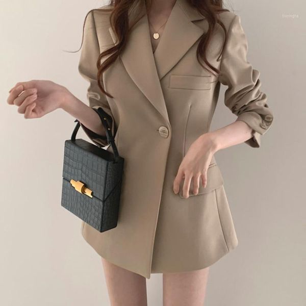 

goddess fan new net red casual temperament small suit korean chic port style loose suit jacket1, White;black