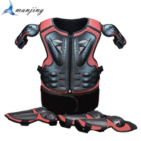 

motorcycle armor red children's skating skiing back support suit riding full body cross-country equipment anti fall protect clothing