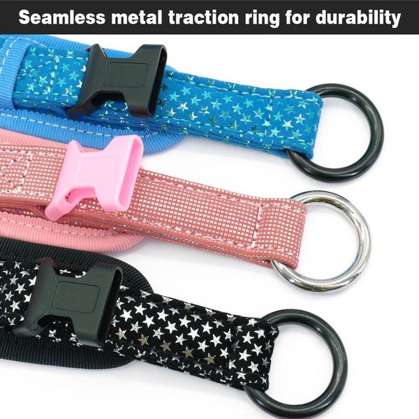 

soft padded dog collar thick wide pet dog collars adjustable for medium large dogs beagle pug pink black bl wmtgdm
