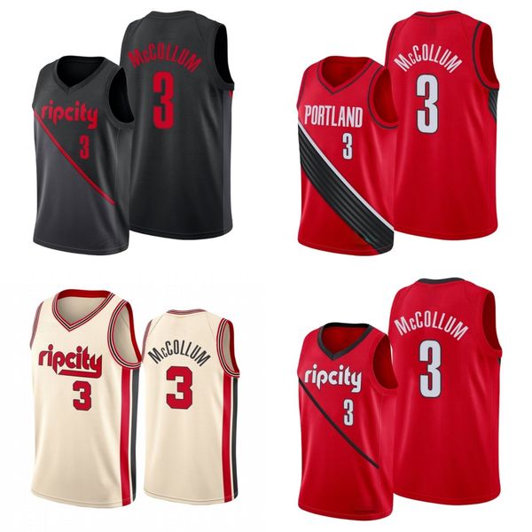 

portland trail blazers men c.j. mccollum basketball jersey, Black