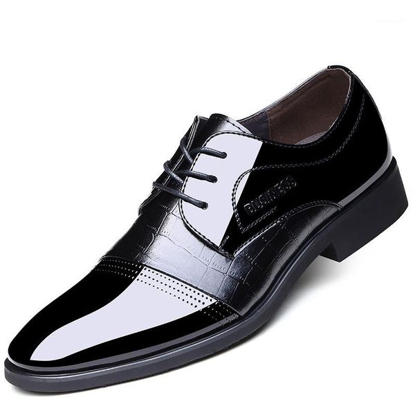 

men formal shoes winter men dress shoes brand leather classic business gentleman driving zapatos de hombre1, Black
