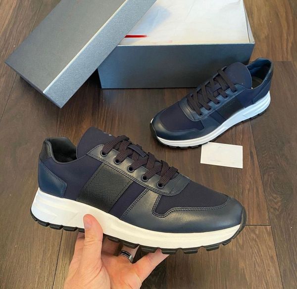

[eu38-46,box]famous prax 1 sneakers shoes for men re-nylon chunky rubber lug sole trainers lace-up nylon casual outdoor sports, Black