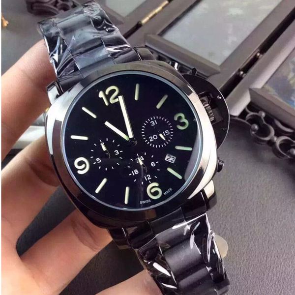 

military new steel wristwatch watches designer 2021 watches luxury quartz sports watch stainless fashion multifunction mens reloj de lu xjkv, Slivery;brown