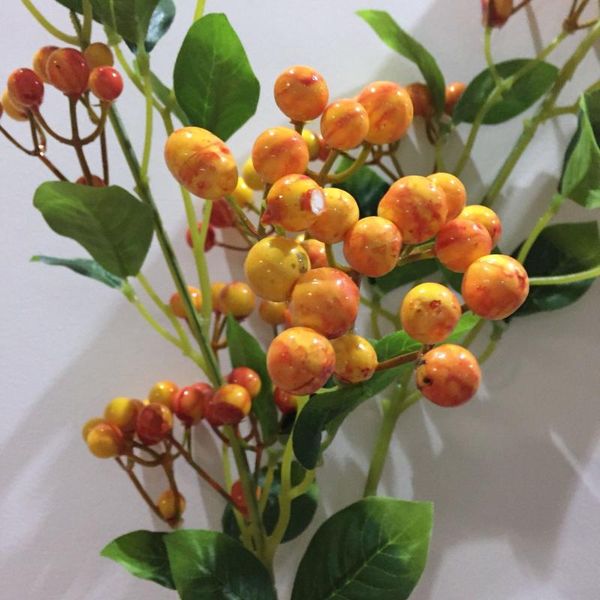 

decorative flowers & wreaths flower arrangement high imitation berry/acacia bean/red bean artificial floral red orange blue accessories