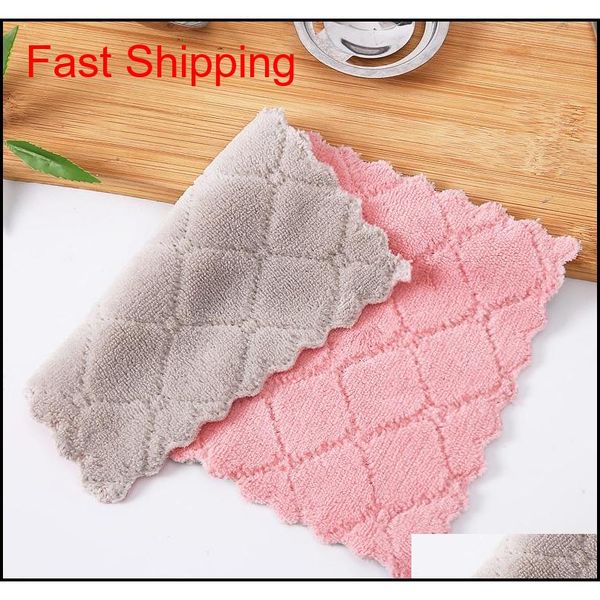 

thick coral velvet dish cloth clean cloth reusable scrub wash cloths home kitchen cleaning clo qylyjc lipper