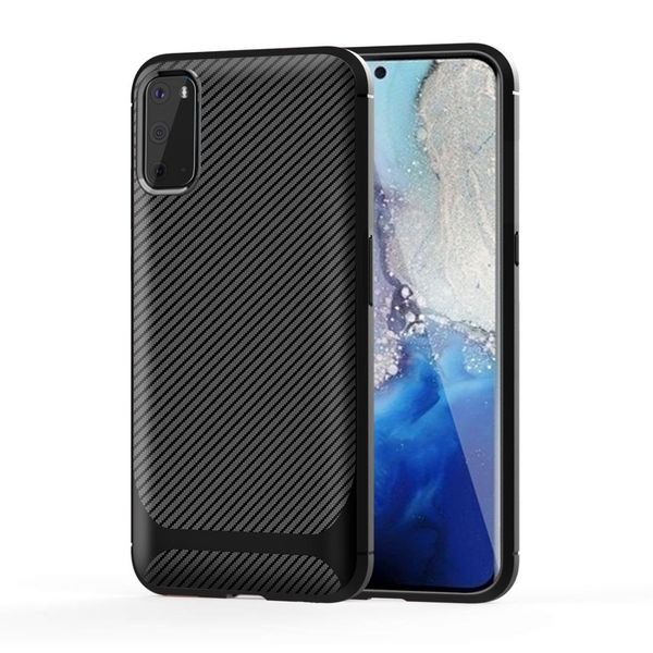 

for galaxy s20 carbon fiber texture shockproof tpu protective case
