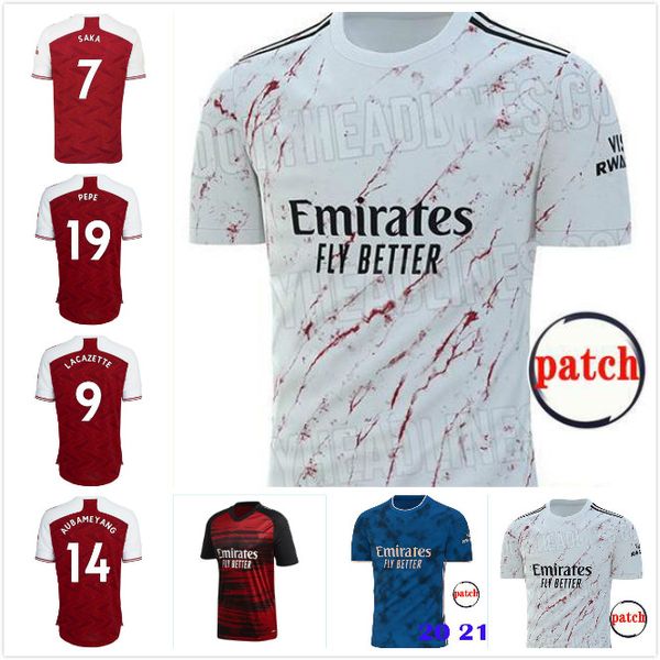 

fans player version arsen 4th soccer jersey 20 21 pepe saka nicolas tierney henry willian maitland-niles 2020 2021 football shirts men kids, Black;yellow