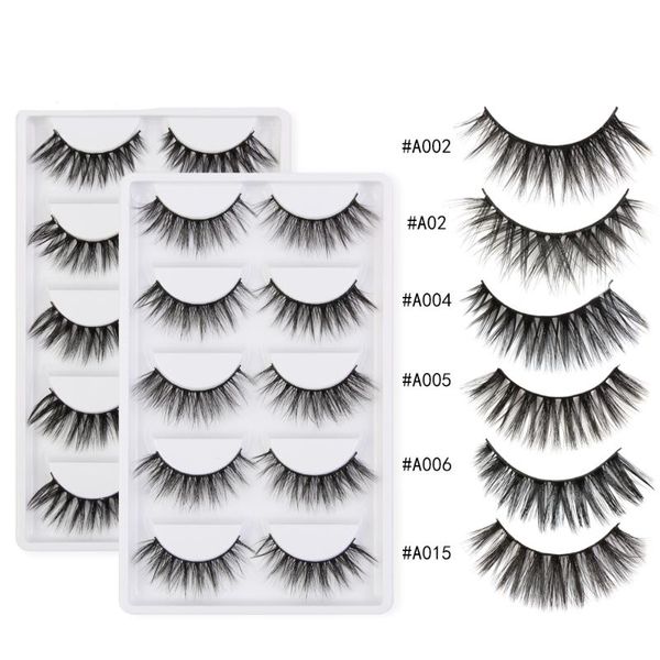 

false eyelashes magefy 5 pairs mink 3d lashes winged thick makeupeyelash dramatic natural volume soft fake eye
