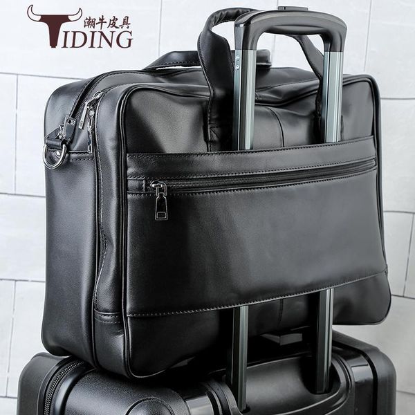 

shoulder men bags bags fashion man crossbody genuine 17" laptravel bag leather handbag male briefcase messenger men's men pxqgp