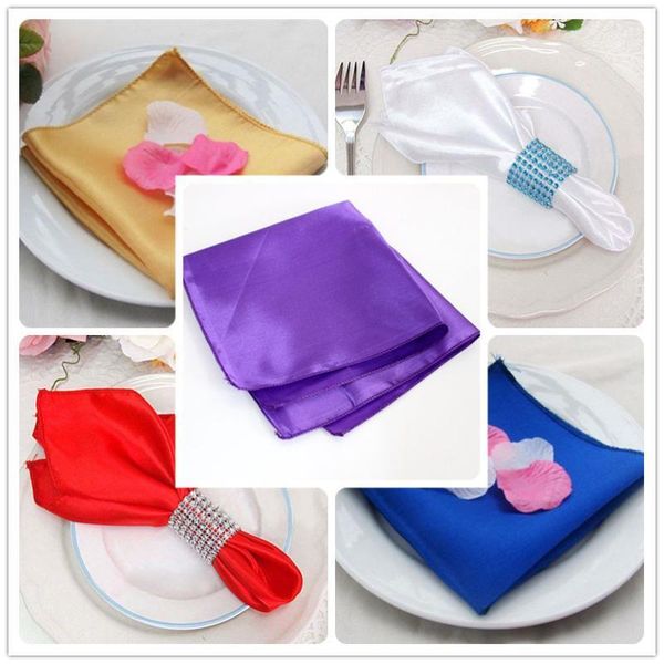

table napkin wedfavor 50pcs 45 x 45cm satin napkins dinner cloth handkerchiefs for el banquet event wedding decoration1