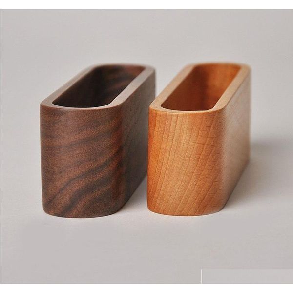 

rustic wood name card holder desk accessories home office supplies smooth wooden stable business card holder storage box za3192 sgmxl