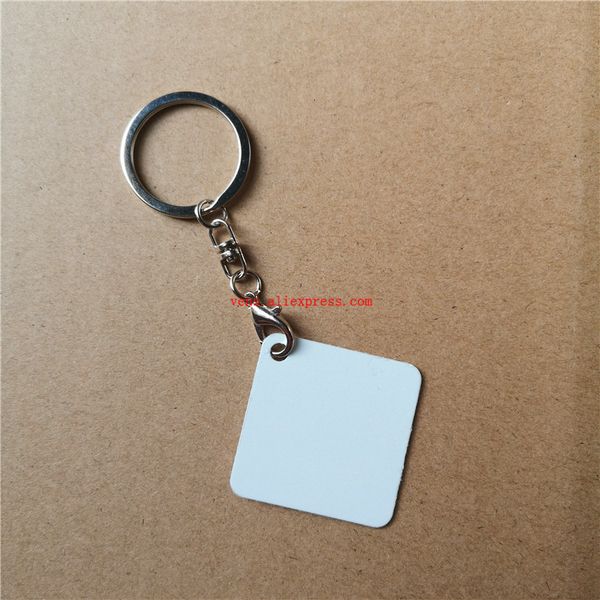 

sublimation blank aluminum round keychains bones heart transfer key ring two sides printing 15pieces/lot, Silver