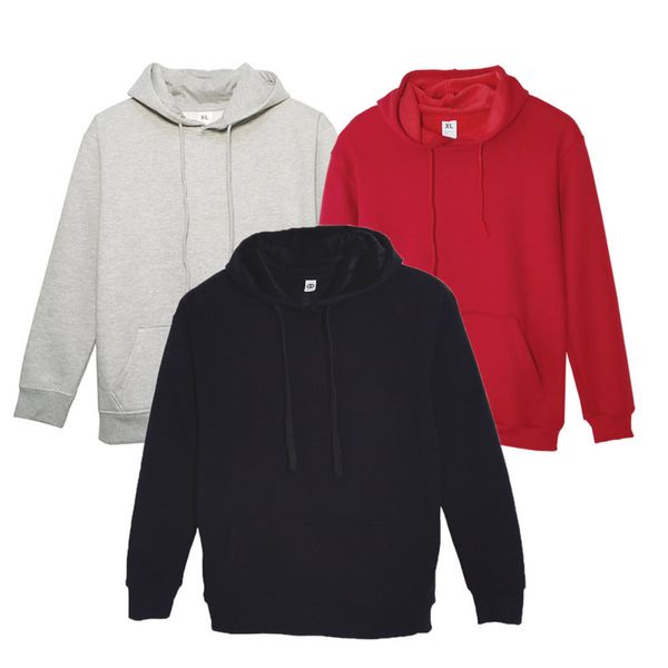 

pullover fleece 2020 sports hooded new men's blank sweater coat, Gray