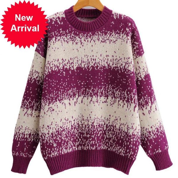 

2021 new vintage casual fashion designer clothing jumper oversize autumn winter sweater knitted with female neck bjgt, White;black