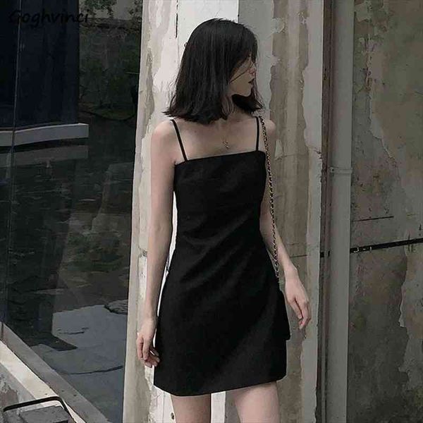 

sleeveless dress women spaghetti strap mini dresses womens spliced chic fashion elegant ins partywear streetwear all match, Black;gray