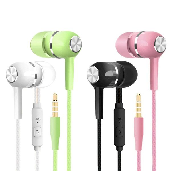 Fones de ouvido de fones de ouvido Sport Wired Super Bass 3,5mm Crack fone de ouvido colorido de mãos livres para Xiaomi