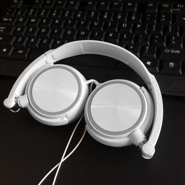 

cute wired headphones for huawei pc with microphone over ear headsets bass hifi sound music stereo earphone1