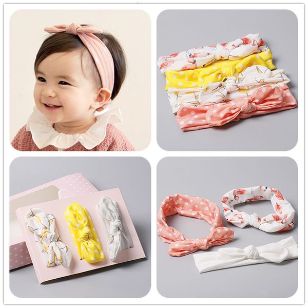 

pcs card-mounted headbands for children combination 3 bowknot small ear gift box setnbzb