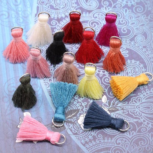 

30pcs 2.5cm mini steel ring tassels diy pendant jewelry curtain garments decorative accessories key bag pendant craft tassels h jllgyi
