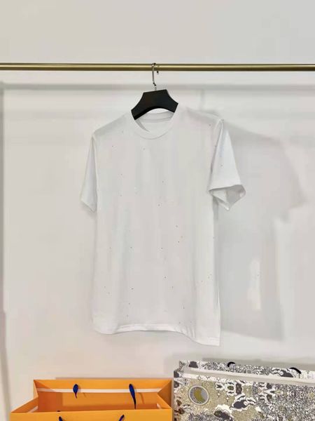 

21ss early spring short sleeve tee men women high street fashion paris velvet t-shirts summer breathable tee zdlb1227, White;black