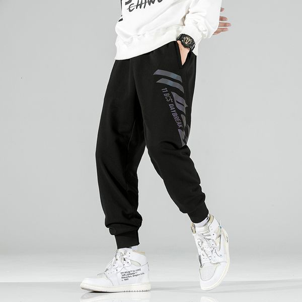 

sportswear men's casual loose drawstring legged knickerbockers autumn and winter harlan small foot orescent pants, Black